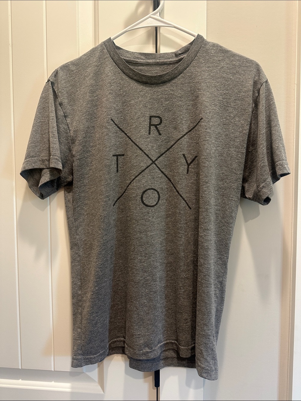 Gray Short Sleeve Graphic Tee - R T Y O Design